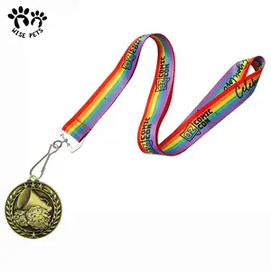 Médaille de course en métal football 5K or avec ruban/médailles de sport personnalisées médailles souvenirs et trophées médaille de fiesta