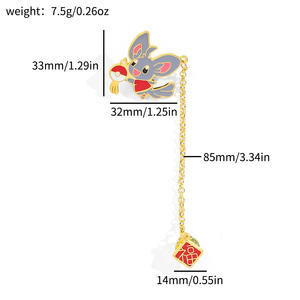 卡通创意个性新年系列神奇宝贝胸针精神鸭Gengar金属徽章数码雕刻技术配件 - Product Image 6