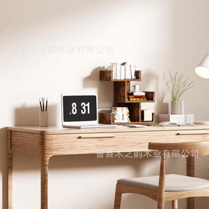 Wooden Multi Tiered <b>Desktop</b> Bookshelf 3 Layers Storage Rack Office Organizer Home Desk Display <b>Shelf</b> - Product Image 1