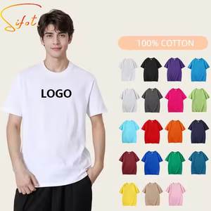 Sifot, venta al por mayor, Camiseta de algodón con cuello redondo para hombre, diseño personalizado, 235 Gsm, tejido de poliéster/algodón, Material 100% algodón - Product Image 1