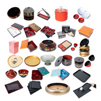 Plateau de service rond emboîtable de luxe en forme de chrysanthème pour sushis, assiette de style japonais pour bar à sushis, hôtel et usage domestique