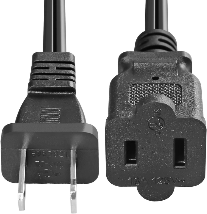 美国电源极化延伸电缆线美国交流2叉公/母电源电缆，NEMA 115P至115R电缆极化