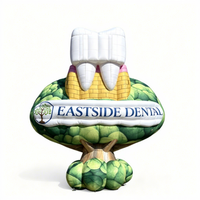 Modèle de dent gonflable géant personnalisé, mascotte gonflable publicitaire Eastside Dental pour événement promotionnel de clinique dentaire