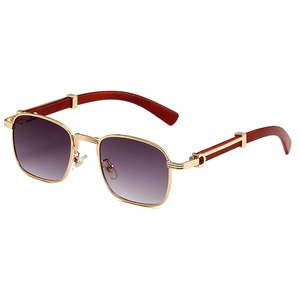Gafas de Sol Vintage 2026 Unisex UV400, Montura Metálica Dorada de Diseño, <span class=keywords><strong>Lentes</strong></span> de PC Ligeras, Estilo <span class=keywords><strong>Vogue</strong></span> de Lujo, Logotipo Personalizado, Venta al Por Mayor - Product Image 5