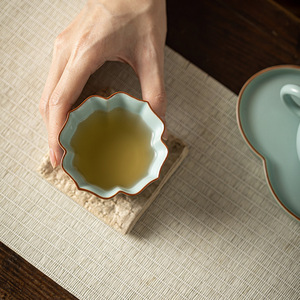 Ru Ware <b>Teacup</b> Single Ceramic Crackle Pattern Kung Fu Tea Bowl Personal Use - Product Image 5