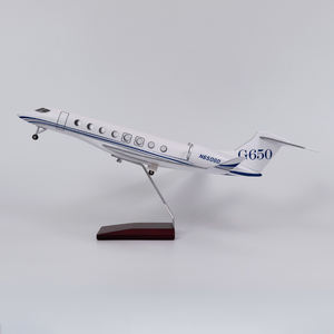 Jet Privé Gulfstream G650 Maquette d'Avion Prototype <span class=keywords><strong>à</strong></span> l'Échelle 1/75 avec Support et Train d'Atterrissage Aile <span class=keywords><strong>Fixe</strong></span> - Product Image 1