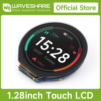 Modul LCD Bulat Waveshare Sentuh 1.28 Inci Resolusi 240X240 IPS SPI I2C Raspberry Pi Pico untuk 65K Warna A556