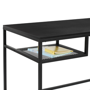 Moderne Industriële Nordic Design Schrijfstudietafel Voor Thuiskantoorpaneel Houten Werkstation Met Planken - Product Image 5