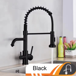 360 độ xoay uống lọc Nước Nhà Bếp tap kép xoay vòi vòi chải Nickel bồn rửa nhà bếp Vòi - Product Image 5