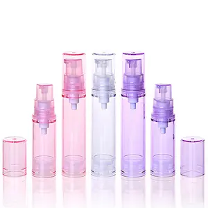 5ml 10ml 15ml Duckbill Airless สีชมพูสีม่วงโลชั่นปั๊มขวด