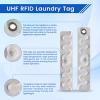 Многоразовая UHF RFID метка для прачечной из нетканого материала, 860-960 МГц, для униформы и текстиля, с чипом RFID дальнего действия