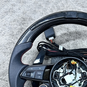 Volant personnalisé avec garniture en cuir noir pour <span class=keywords><strong>Audi</strong></span> A3 A4 A5 A6 A7 A8 C7 S8 R8 Rs3 RS6 B8 B9 S7 RS <span class=keywords><strong>S</strong></span> <span class=keywords><strong>Line</strong></span> - Product Image 4