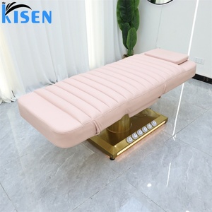 KISEN Best Selling Luxury Beauty Salon Furniture Leather Base Modern Facial Massage <b>Bed</b> Electric 3 Motors Spa Treatment <b>Bed</b> New - Product Image 2