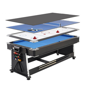 Mesa de <span class=keywords><strong>Billar</strong></span> Giratoria 4 en 1 Premium de <span class=keywords><strong>7</strong></span> <span class=keywords><strong>pies</strong></span> con Diseño que Ahorra Espacio, Incluye <span class=keywords><strong>Billar</strong></span>, Hockey de Aire y Tenis de Mesa - Product Image 4