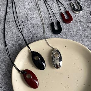 New Arrival Stainless Steel Minimalist Pendant <b>Necklace</b> | <b>Horse</b> <b>Shoe</b>, Heart, Oval, and Waterdrop Shape for Women - Product Image 6