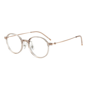 Hot Sale Style Unisex Retro Vintage Full-Rim Round TR90 Ultra-Light Optical Eyeglass Frame Compatible <strong>Myopia</strong> <strong>Lenses</strong> Lightweight - Product Image 5