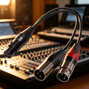 Cavo XLR con Connettore Cannon per Microfono, Prolunga per Chitarra, Mixer Audio, Amplificatori, Altoparlanti Home Theater, 1m, PVC Intrecciato, Rame Nudo - Product Image 3