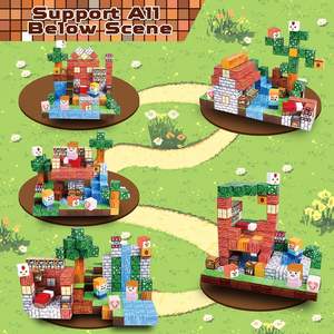 100 pièces Cube de construction magnétique carreaux sensoriels Montessori STEM empilable jouet Constructions pour <span class=keywords><strong>les</strong></span> tout-petits âgés de 5 à 7 ans - Product Image 4