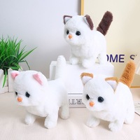Jouet en peluche chaton électrique pour enfants, rembourré en coton PP, qui rampe et miaule – Cadeau d'anniversaire idéal pour bébés, unisexe