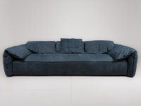 Canapé minimaliste italien Cloud vert foncé/cuir véritable, sectionnel droit, pour salon, appartement de luxe, villa, rembourré