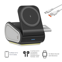 Lampe de chargeur sans fil magnétique portable de conception unique 15W pour iPhone 12-17 Apple Watch AirPods OJD-133