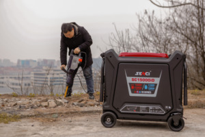 Senci khí đốt tự nhiên Máy phát điện im lặng 12000W Ba nhiên liệu xăng LPG Máy phát điện 12KW Máy phát điện biến tần với 4 bánh xe - Product Image 4