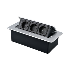 Presa da Scrivania a Tre Fori Multiuso Incorporata 13A <span class=keywords><strong>EU</strong></span> UK e US - Product Image 5