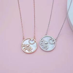 สร้อยคอจี้เพทายตัวอักษร G ชุบทองแท้พร้อมส่ง - Product Image 6