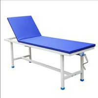 Lit d'hôpital en métal avec section arrière réglable pour examen médical