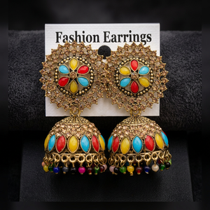 Women's <b>Fine</b> Multi Color Bohemian Dangle <b>Earrings</b> Lightweight Traditional Fashion Jewelry Party Wear Wholesale Collection - Product Image 3