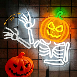 Nouveaux éclairages décoratifs LED, lettrage couleur RGB étanche, néons personnalisables, adaptés pour Halloween, salons de coiffure, etc. - Product Image 2