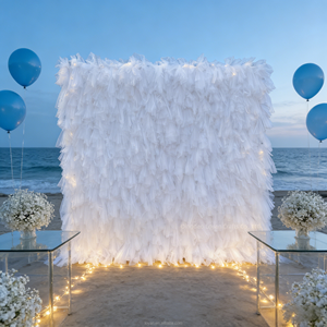 Decoración Creativa para Fondo de Escenario, Accesorios Decorativos, Velo de Gasa de Seda Colgante para Eventos de Boda - Product Image 5