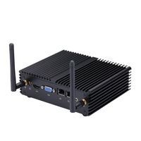 Qotom PC industriel Celeron 3217U processeur double cœurs 1.8GHz VGA conception sans ventilateur Mini PC