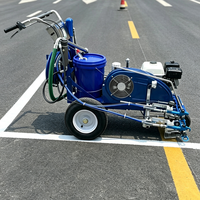 Machine de marquage routier sans air à peinture froide avec système autopropulsé pour le marquage des pistes d'aéroport