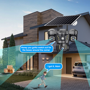 Cámara PTZ Solar NewStyle al por mayor IP67 3 lentes inalámbrica 4g/Wifi modelo AI Detección automática y alarma aplicación Push información - Product Image 3