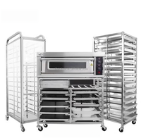Chariot de transport professionnel personnalisable à 12 niveaux en acier inoxydable pour bacs GN de boulangerie, avec roues