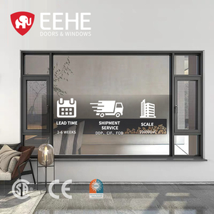 Fenêtres à battants en aluminium EEHE modernes à isolation <span class=keywords><strong>thermique</strong></span> en forme d'arche, certifiées NFRC, à double <span class=keywords><strong>vitrage</strong></span>, insonorisées, pour villa - Product Image 2