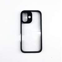 Pour iPhone16 Pro Max étui hybride antichoc avec protection de lentille en métal couverture personnalisée clair PC couleur TPU étuis de téléphone portable