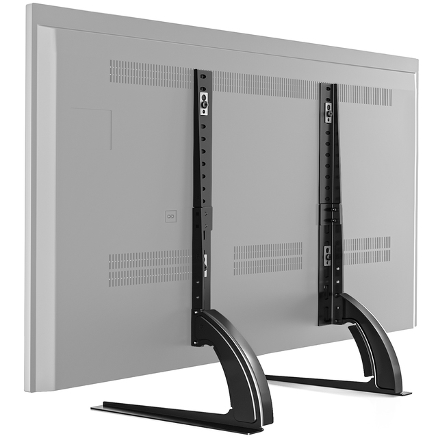 Universal Table Top TV Stand Base TV Legs with Height Adjustment Fits Most 27-65 Inch LCD LED Flat Screen TVs