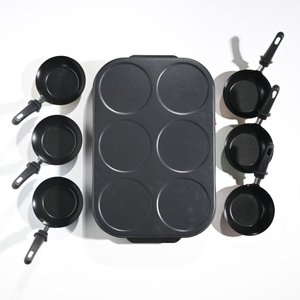 Crêpière professionnelle 6 personnes avec revêtement antiadhésif, corps en acier inoxydable, <span class=keywords><strong>plaque</strong></span> en <span class=keywords><strong>fonte</strong></span> pour la fabrication de crêpes à la maison, manuel - Product Image 5