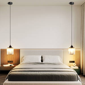 Nachtkastje Kroonluchter Licht Luxe Kristal Designer Kleine hangende bar Eetkamerlamp Café Scandinavische sfeer Slaapkamer - Product Image 3