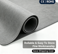 Tapis de bureau en cuir PU simple face antidérapant et imperméable, grand tapis de souris gaming avec logo personnalisé pour bureau et ordinateur