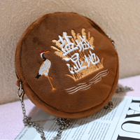 Porte-monnaie en peluche personnalisé, pochette ronde à fermeture éclair, porte-clés, mini porte-cartes et porte-monnaie pour cadeau d'anniversaire ou de Noël