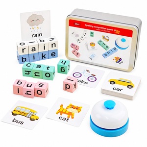 Juego de Mesa de Construcción de Palabras en Inglés para Niños con 40 Letras de Madera, Tema de Animales y Naturaleza, Juguete Educativo para Edades de 4 a 6 Años, Unisex - Product Image 4