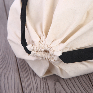 Bolsa de Lona de Algodón Natural Blanca Personalizada con Cordón para Empacar al Mejor Precio - Product Image 2