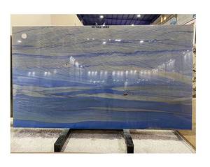 Dalle de quartzite Azul Macaubas de haute qualité, polie, pierre naturelle, revêtement pour cheminée, villa, intérieur, appartement - Product Image 1