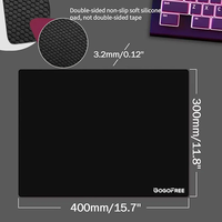 Tapis de souris pour ordinateur en verre trempé micro-gravé - Surface de jeu imperméable - Base antidérapante complète - Logo d'équipe d'e-sport personnalisé