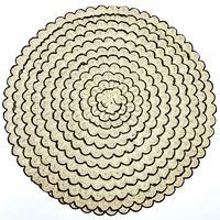 Grande vente napperon de table rond maison biodégradable en raphia crochet en papier antidérapant