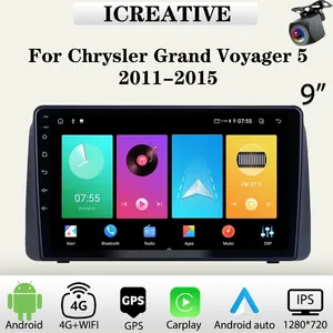Autoradio Android pour Chrysler Grand Voyager 5 2011-2015 Lecteur multimédia Carplay Stéréo de voiture Autoradio Unité principale Navigation <span class=keywords><strong>GPS</strong></span> - Product Image 1