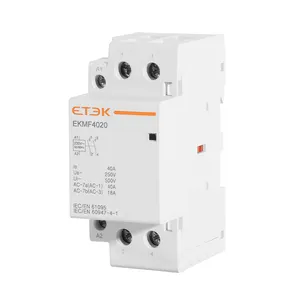 ETEK Ac Contactor 220v 24v AC Type 40A 2 Pole Low Voltage 2NO Magnetic 2p 16A 25A 63A 100A 120V Coil Contactors